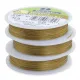 Beadalon JW03NG-0, 7 Strand Wire, Satin Gold Colour, 0.018", 30ft Reel