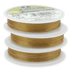 Satin Copper colour Beadalon 7 Strand Crinkle Wire, 0.015" diameter, 15ft r... Satin Copper colour Beadalon 7 Strand Crinkle Wire, 0.015" diameter, 15ft r...