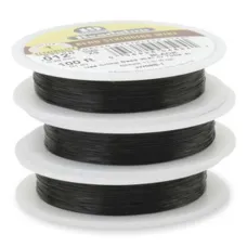 Beadalon JW14B-1 19 Strand Beading Wire, Black, 0.015", 100ft Reel Beadalon JW14B-1 19 Strand Beading Wire, Black, 0.015", 100ft Reel