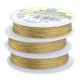 Beadalon JW17G-15FT 19 Strand Wire, Gold Colour, 0.024", 15ft Reel