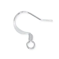 Beadalon 308B-004 Ear Wires, Dapped & Spring, Silver, 144 Pack