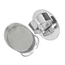 Silver Handmade Bezel, Oval Ring, 30 x 20mm Silver Handmade Bezel, Oval Ring, 30 x 20mm