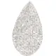 Swarovski Crystal Rock Drop 50x25mm Silvershade Crystal