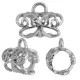 Kumihimo Finding Kit, Silver, Pendant Bail Butterfly, Pack of 4 Kumihimo Finding Kit, Silver, Pendant Bail Butterfly, Pack of 4