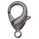 15mm Hematite Lobster Clasps, Pack of 5