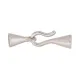 Large Hook & Eye Clasp, I.D 6.2mm, Silver Plated, 2 Clasps