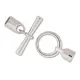 Large Glue-in Toggle Clasp, I.D 6.2mm, Silver Large Glue-in Toggle Clasp, I.D 6.2mm, Silver