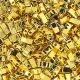 Gold Opaque Miyuki Half Tila Beads, colour 0191, 50gm bag Gold Opaque Miyuki Half Tila Beads, colour 0191, 50gm bag