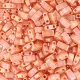 Peach Opaque AB Half Tila Beads, colour 0596, 50 Grams approx.