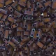 Dark Raspberry Opaque Iris Metallic Half Tila Beads, colour 2005, 5.2gm approx.