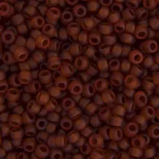 Dark Topaz Transparent Matte, Miyuki 11/0 Seed Beads, Colour 0134F, 250 Grams Dark Topaz Transparent Matte, Miyuki 11/0 Seed Beads, Colour 0134F, 250 Grams