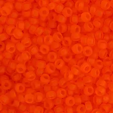 Orange Transparent Matte, Miyuki 11/0 Seed Beads, Colour 0138F, 250 Grams Orange Transparent Matte, Miyuki 11/0 Seed Beads, Colour 0138F, 250 Grams