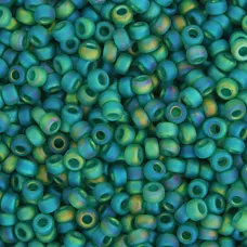 Emerald Transparent AB Matte, Miyuki 11/0 Seed Beads, Colour 0147FR, 250 Grams Emerald Transparent AB Matte, Miyuki 11/0 Seed Beads, Colour 0147FR, 250 Grams