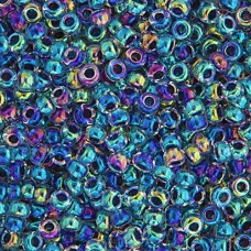 Blue Aqua Lined AB Miyuki 11/0 Seed Beads, 250g, Colour 0283 Blue Aqua Lined AB Miyuki 11/0 Seed Beads, 250g, Colour 0283