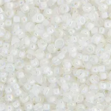 White AB Lined-Dyed Miyuki 11/0 Seed Beads, 250g, Colour 0284 White AB Lined-Dyed Miyuki 11/0 Seed Beads, 250g, Colour 0284
