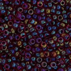Bulk Bag Dark Garnet Grey Lined-Dyed Miyuki 11/0 Seed Beads, 250g, Colour 0367