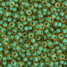 Light Topaz Turquoise Lined Luster Miyuki 11/0 Seed Beads, 250g, Colour 0374