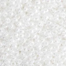 Bulk Bag White Pearl Ceylon Miyuki 11/0 Seed Beads, 250g, Colour 0528 Bulk Bag White Pearl Ceylon Miyuki 11/0 Seed Beads, 250g, Colour 0528