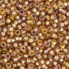Dark Gold Silver Lined AB Miyuki 11/0 Seed Beads, 250g, Colour 1004