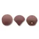 White Matte/Red Luster Mushroom Bead 9x8mm - 30 beads
