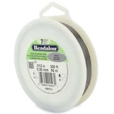 Bright, 0.012", 1,000ft Reel 7 Strand Beadalon Beading Wire, JW01T-8 Bright, 0.012", 1,000ft Reel 7 Strand Beadalon Beading Wire, JW01T-8