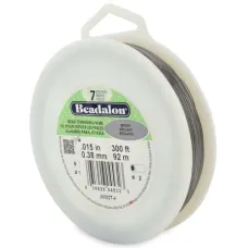 Bright, 0.015", 300ft Reel 7 Strand Beadalon Beading Wire, JW02T-4 Bright, 0.015", 300ft Reel 7 Strand Beadalon Beading Wire, JW02T-4