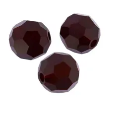 4mm Garnet Preciosa round crystals on 5" Strand, 31 pieces