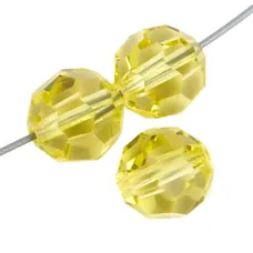 4mm Preciosa Round Crystals on 5" Strand Jonquil