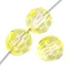 4mm Preciosa Round Crystals on 5" Strand Medium Yellow
