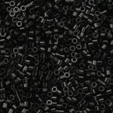 Opaque Black Cylin Beads, 25gm bulk bag Opaque Black Cylin Beads, 25gm bulk bag