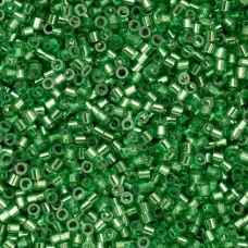 Light Green Silver Lined Cylin Beads, 25gm bulk bag Light Green Silver Lined Cylin Beads, 25gm bulk bag