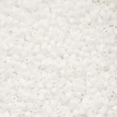 Chalk White Cylin Beads, 25gm bulk bag