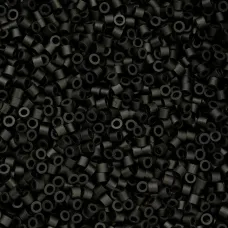Black Matte Cylin Beads, 25gm bulk bag