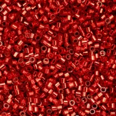 Red Silver Lined Cylin Beads, 25gm bulk bag Red Silver Lined Cylin Beads, 25gm bulk bag