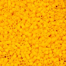 Opaque Yellow Zest Cylin Beads, 25gm bulk bag Opaque Yellow Zest Cylin Beads, 25gm bulk bag