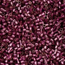Raspberry Silver Lined Cylin Beads, 25gm bulk bag Raspberry Silver Lined Cylin Beads, 25gm bulk bag