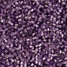 Purple Silver Lined Cylin Beads, 25gm bulk bag Purple Silver Lined Cylin Beads, 25gm bulk bag