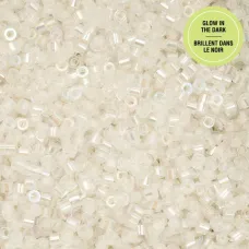 Glow in Dark AB - White to Sky Cylin Beads, 25gm bulk bag Glow in Dark AB - White to Sky Cylin Beads, 25gm bulk bag