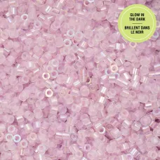 Glow in Dark AB - Violet Cylin Beads, 25gm bulk bag Glow in Dark AB - Violet Cylin Beads, 25gm bulk bag