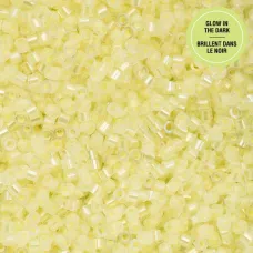 Glow in Dark AB - Yellow Cylin Beads, 25gm bulk bag Glow in Dark AB - Yellow Cylin Beads, 25gm bulk bag