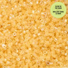 Glow in Dark AB - Gold Yellow Cylin Beads, 25gm bulk bag Glow in Dark AB - Gold Yellow Cylin Beads, 25gm bulk bag