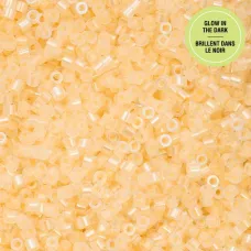 Glow in Dark AB - Light Yellow Cylin Beads, 25gm bulk bag Glow in Dark AB - Light Yellow Cylin Beads, 25gm bulk bag