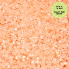 Glow in Dark AB - Orange Cylin Beads, 25gm bulk bag Glow in Dark AB - Orange Cylin Beads, 25gm bulk bag
