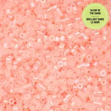 Glow in Dark AB - Coral Cylin Beads, 25gm bulk bag Glow in Dark AB - Coral Cylin Beads, 25gm bulk bag