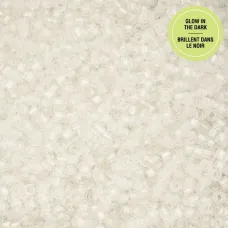 Glow in Dark - White to Turquoise Cylin Beads, 25gm bulk bag Glow in Dark - White to Turquoise Cylin Beads, 25gm bulk bag