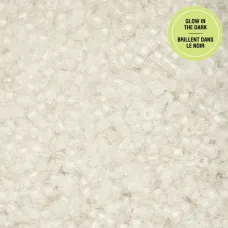Glow in Dark - White to Sky Cylin Beads, 25gm bulk bag Glow in Dark - White to Sky Cylin Beads, 25gm bulk bag