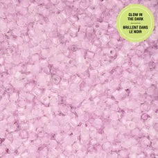 Glow in Dark - Violet Cylin Beads, 25gm bulk bag Glow in Dark - Violet Cylin Beads, 25gm bulk bag
