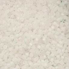 Matte Macaron AB - White Cylin Beads, 25gm bulk bag