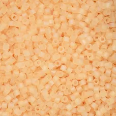 Matte Macaron AB - Light Orange Cylin Beads, 25gm bulk bag