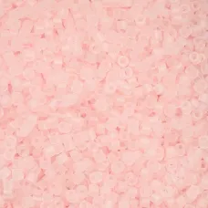 Matte Macaron AB - Light Pink Cylin Beads, 25gm bulk bag